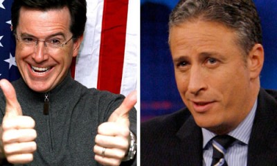 Stephen Colbert and Jon Stewart