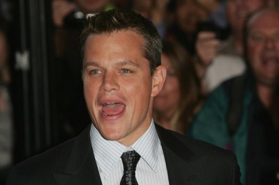 Matt Damon laughing