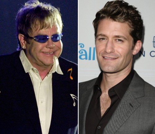 Elton John and Matthew Morrison