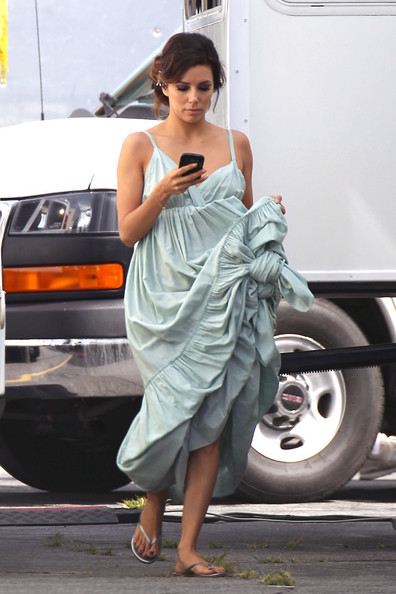 Eva Longoria on the set of Desperate Housewives