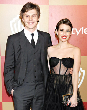 Evan Peters and Emma Roberts