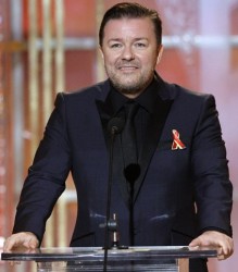 Ricky Gervais at the Golden Globes