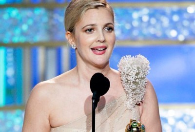 Drew Barrymore at the Golden Globes