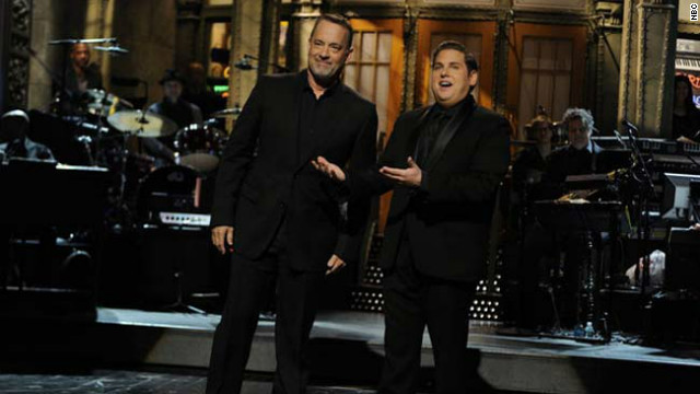 Tom Hanks and Jonah Hill on last week's SNL