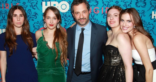 Judd Apatow with the cast of Girls