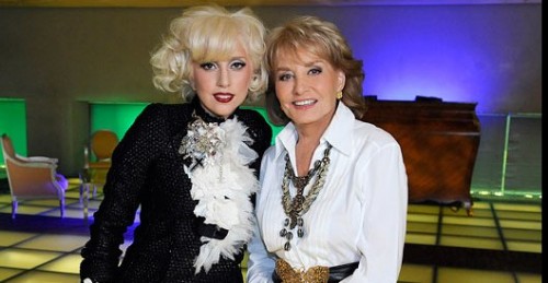 Lady Gaga and Barbara Walters