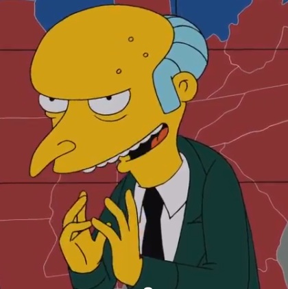 Mr. Burns on 'The Simpson'