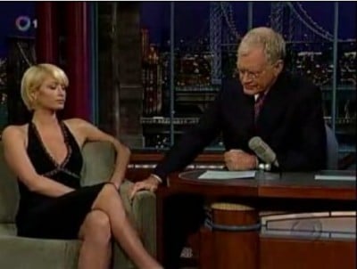 Paris Hilton, David Letterman