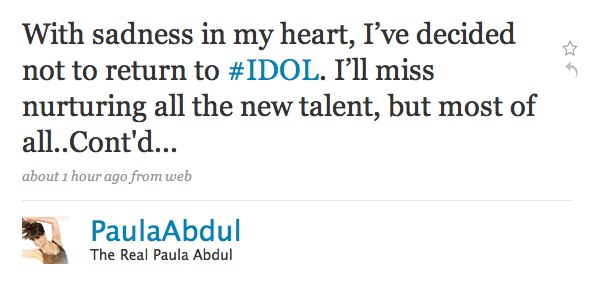 Paula Abdul Twitter