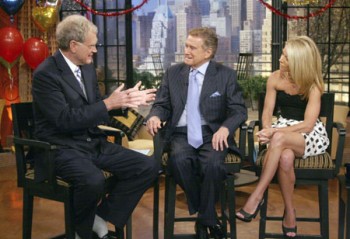 Regis Philbin, Kelly Ripa and David Letterman