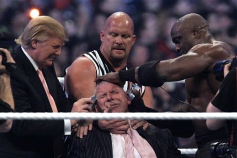 Trump Shaves McMahon