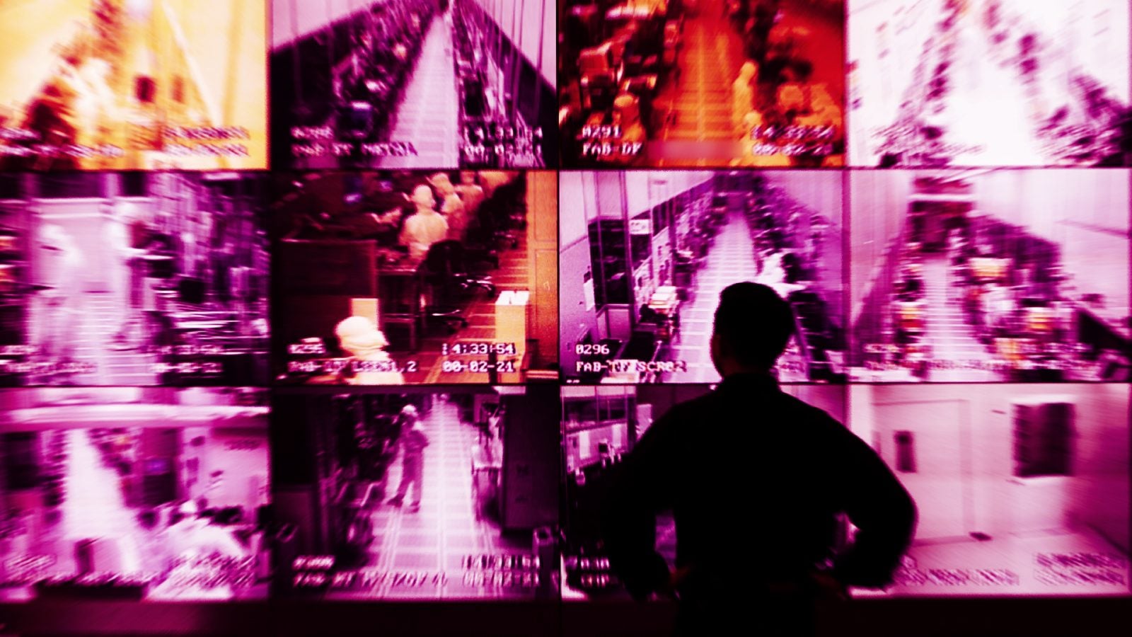 Semiconductor wafer and circuit imagery illustrating Taiwan's investigations into Chinese-owned front companies in its chip industry