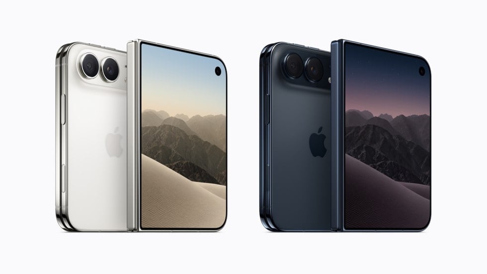 Apple iPhone Duo foldable in Star White and Night Sky