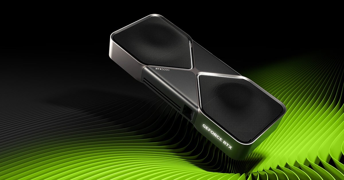 Nvidia GeForce RTX 5090 Founders Edition graphics card, official product shot