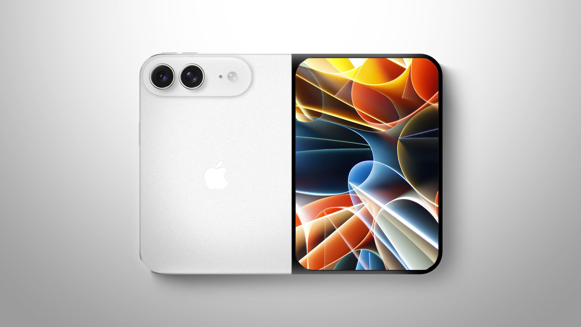 Apple foldable iPhone Duo concept render, not an official Apple image